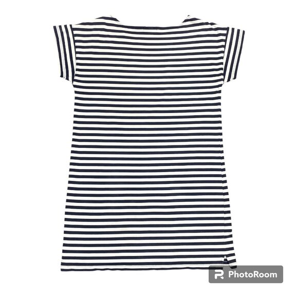 Women's J. CREW Short-Sleeve Striped Cotton Mini Dress- Size Small - Picture 3 of 15
